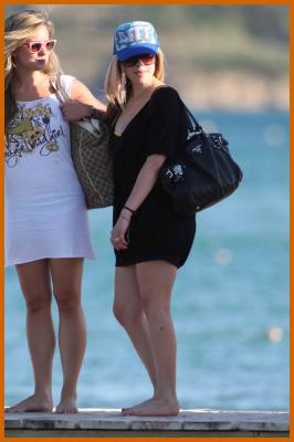 Avril Lavigne At A Beach in St Tropez